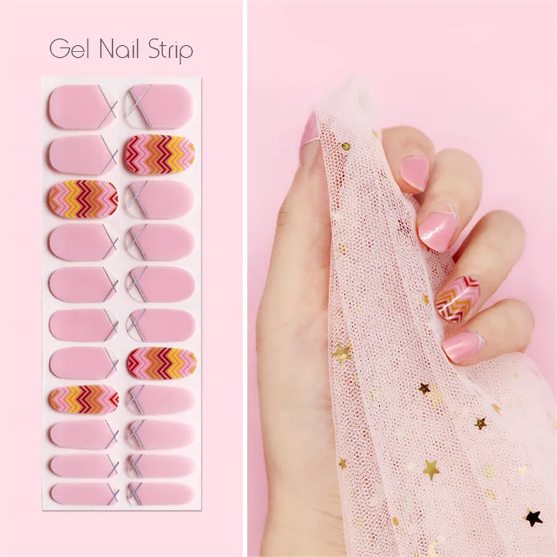 Цветные наклейки для дизайна ногтей 29 дизайнов водонепроницаемые 22 наконечника