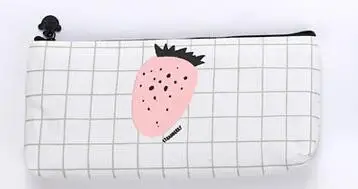 B Kawaii милый фруктовый рулон карандашей сумка держатель большой хранения PU водонепроницаемый держатель студенческие канцелярские принадлежности подарок на день рождения - Цвет: B
