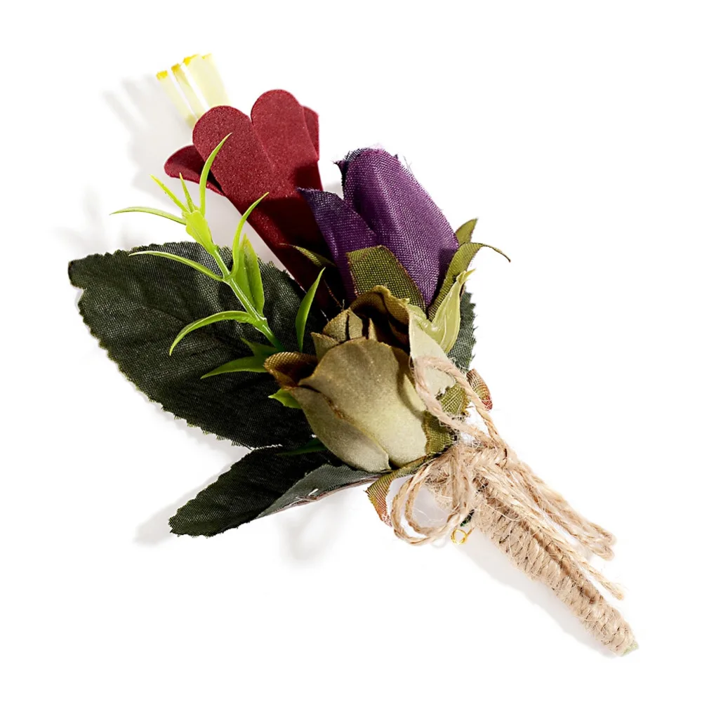 Fashion Artificial Flowers Brooches For Women Men Bridal Wedding Jewelry Accessories Pins Buckle Party Bouquet 6 Style | Украшения и