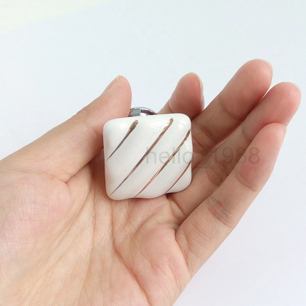 32 мм Белая Квадратная золотая линия ящик для шкафа шкаф мебель ручка шкафчика