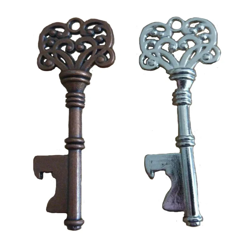 Пивная открывалка для бутылок брелок в форме ключа винтажный цинковый сплав