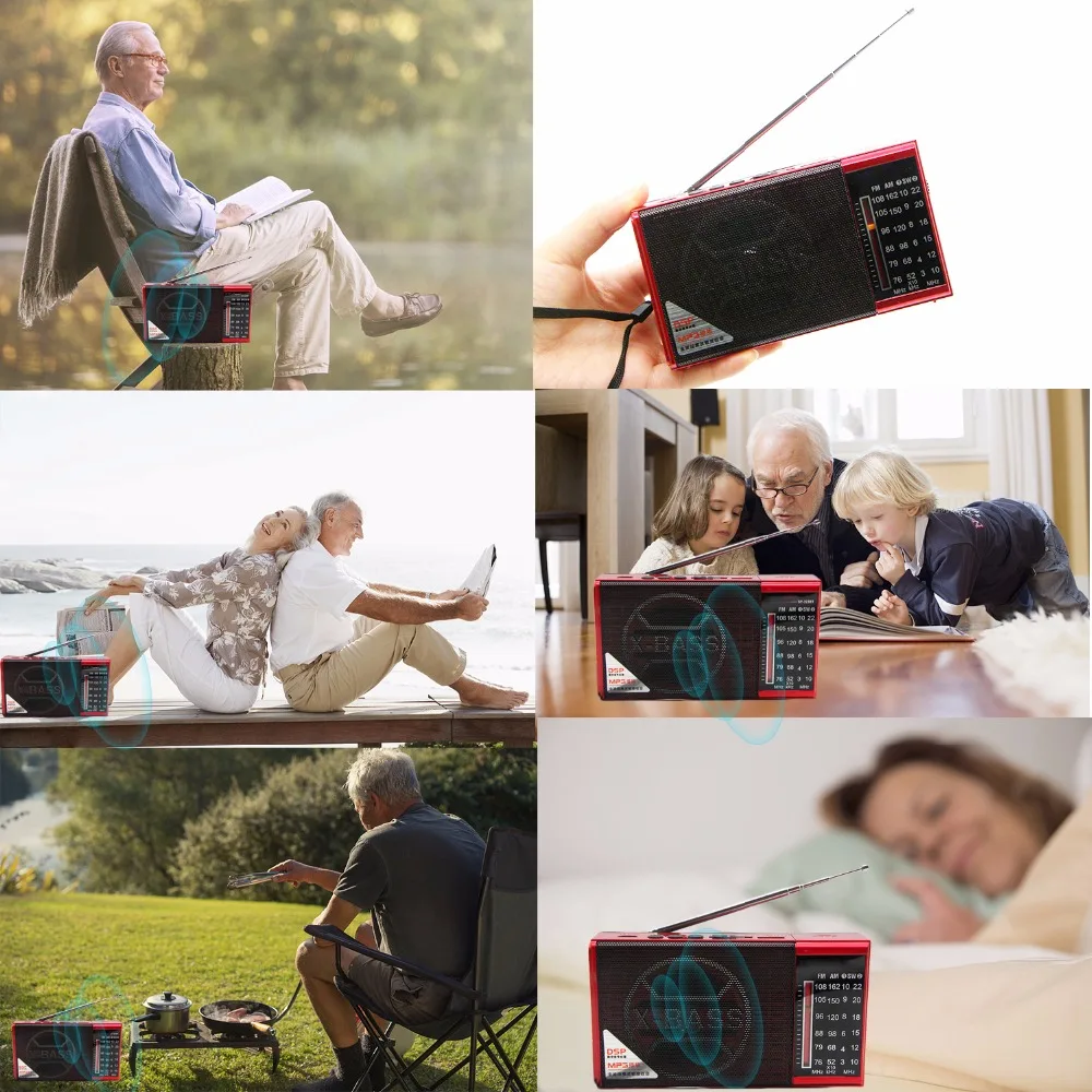 Портативный радиоприемник JINSERTA AM/FM/SW с поддержкой Bluetooth|Радиоприёмники| |