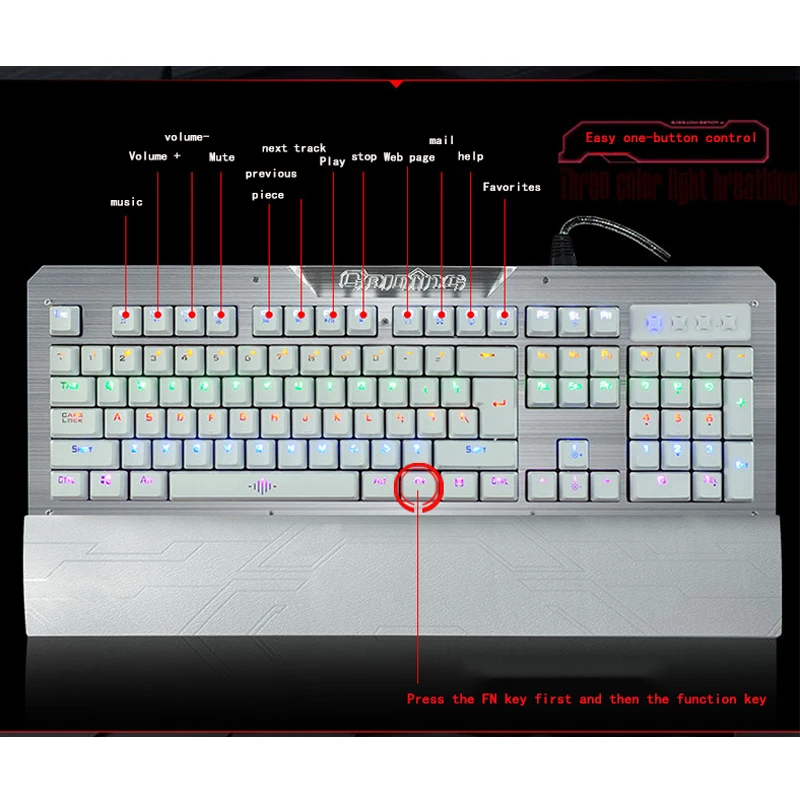 K26 Механическая игровая клавиатура RGB подсветка геймерская клавиатура синий переключатель механическая клавиатура кабель для компьютера Pro Gamer