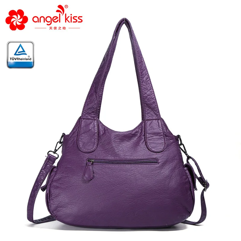Angelkiss модная женская сумка на плечо из искусственной кожи с эффектом потертости