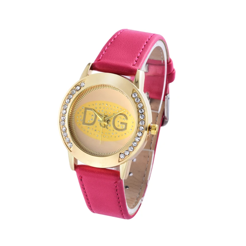 Reloj mujer новые модные женские часы с кристаллами из кожи люксовый бренд DQG