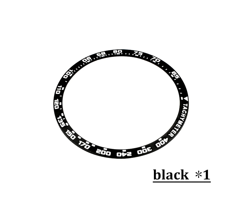 black speed 1 Gear S3 Frontier для samsung Galaxy Watch 46 мм 42 мм, чехол, защитное Спортивное металлическое кольцо, клеящееся, аксессуары для часов - Цвет ремешка: black speed 1