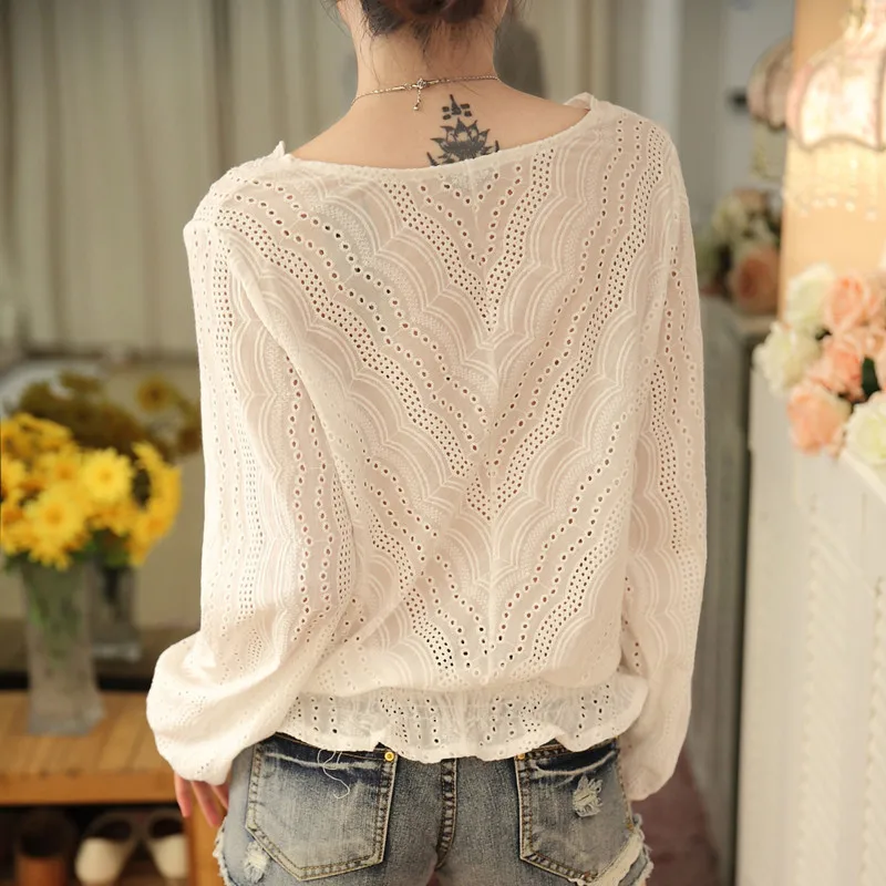 Стильная Новинка весны 2017 года v-образным вырезом Элегантный Для женщин белая