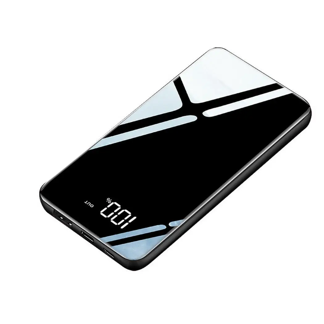 30000mAh внешний аккумулятор ультра тонкий портативный ЖК дисплей двойной USB