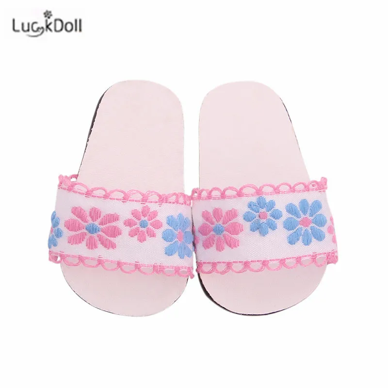 LUCKDOLL кружевные тапочки подходят для 18 дюймов американский размер 43 см аксессуары