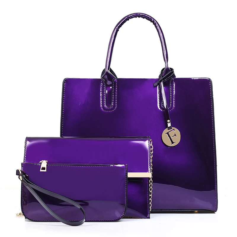 3 шт./компл. дамы сумки известный бренд логотип Сумки Для женщин модные черные Pu