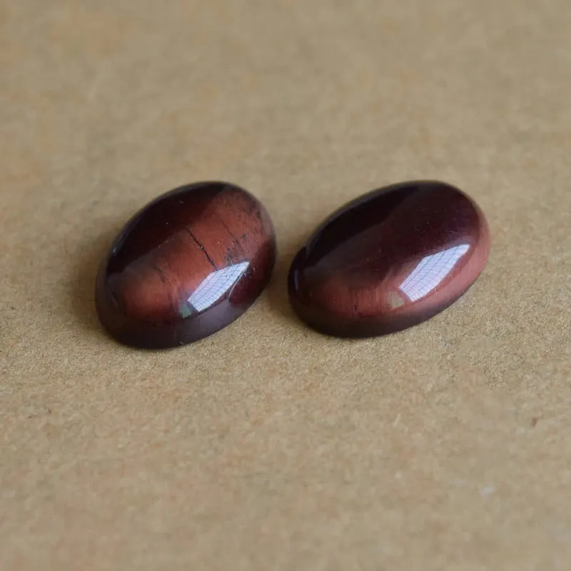 Выбор размера 5 шт./лот овальные красные тигровые глазки Кабошон бусины для