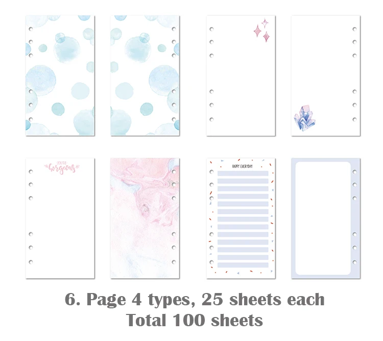 Dokibook Lovedoki A6 планировщик синий Блокнот Журнал органайзера Kawaii порядок дня милый кружевной бант любовь