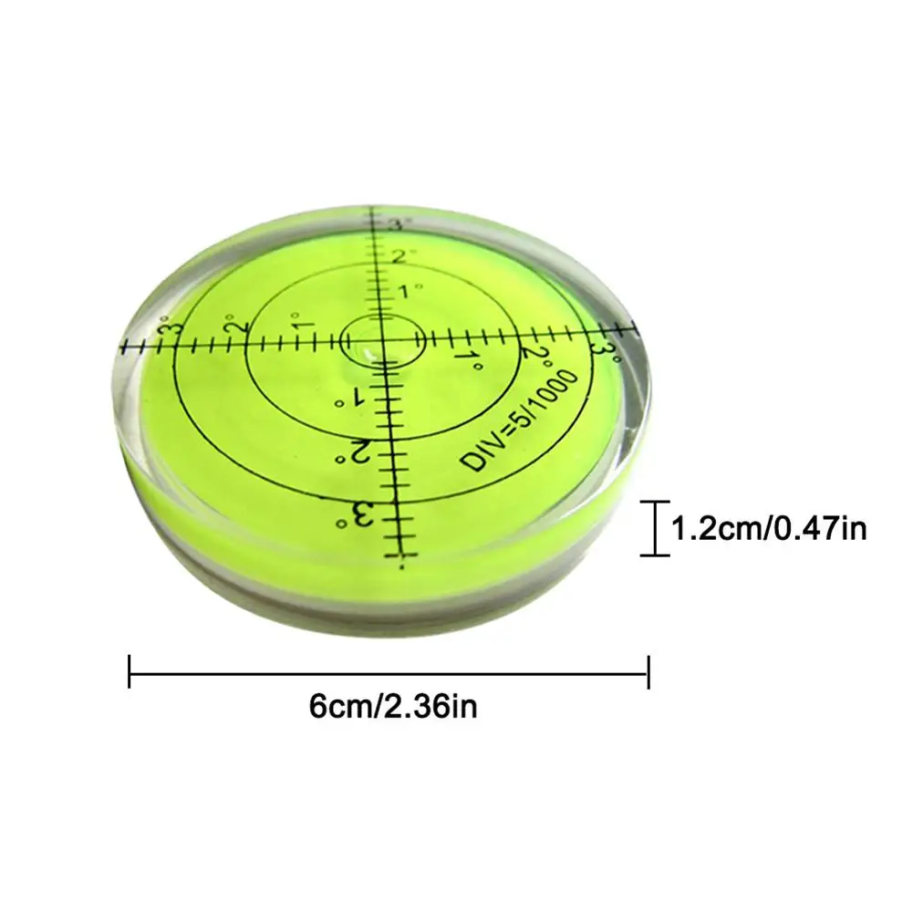 Зеленый Прозрачный кристаллический акриловый пузырьковый спиртовой уровень