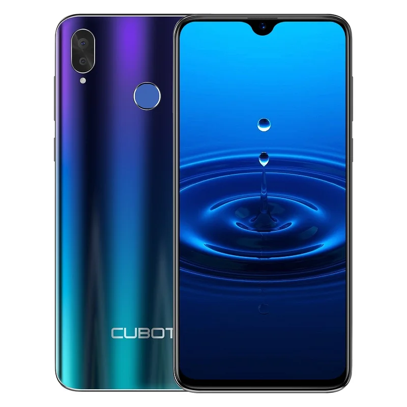Gradient Cubot R15 Android 9,0, 2 ГБ, 16 ГБ, четырехъядерный смартфон MT6580P, 6,26 дюйма, 19:9 экран с защитой от воды, отпечаток пальца, двойная камера заднего вида, 3000 мАч - Цвет: Gradient