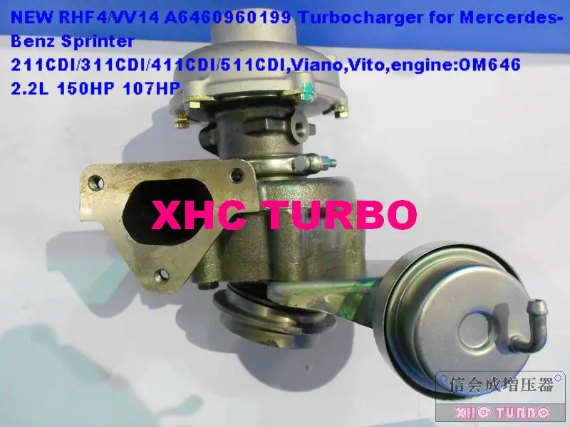 НОВЫЙ RHF4 VV14 VF40A132 A 6460960699 Турбокомпрессор для Mercedes-BENZ SprinterI Viano Vito OM646 DE22LA 2.2L 107HP 150HP
