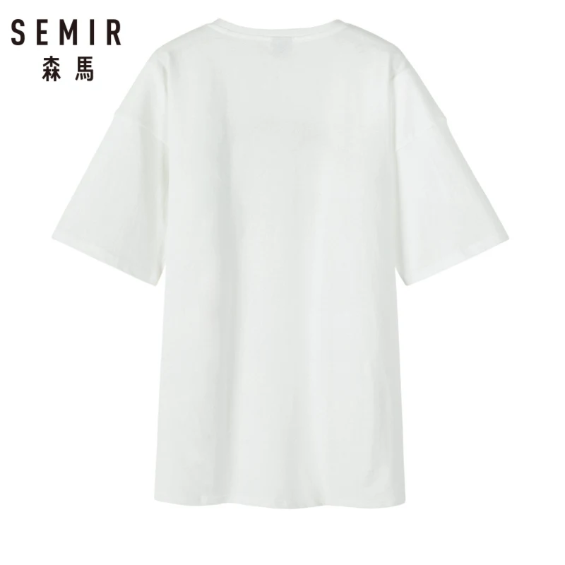 SEMIR 2019 летнее Новое хлопковое женское платье женский с круглым вырезом принтом