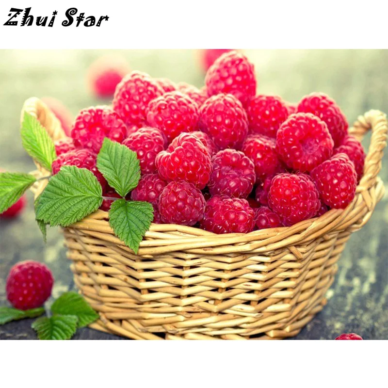 NEW 5D DIY Diamond Painting A basket of wild fruits Embroidery Full Square Cross Stitch Mosaic Decor FC1195 | Дом и сад