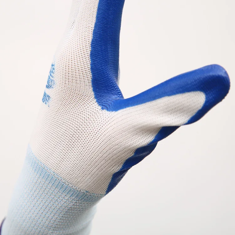 1 пара Садовые перчатки Безопасность нейлоновые с нитриловым покрытием рабочие