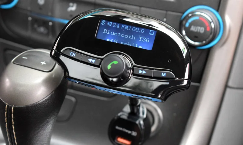 AGETUNR T36 Bluetooth автомобильный комплект громкой связи набор fm-передатчик MP3 музыкальный плеер QC 3,0 быстрая зарядка, 3 usb порта Поддержка TF и U диск