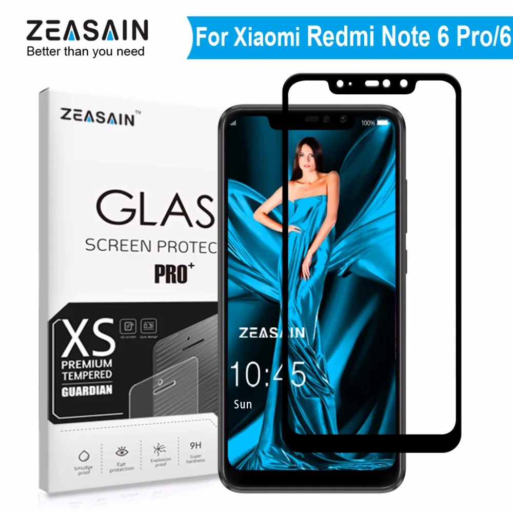 Оригинальное закаленное стекло ZEASAIN для Xiaomi Redmi Note 6 Pro Note6 защита экрана 9H HD