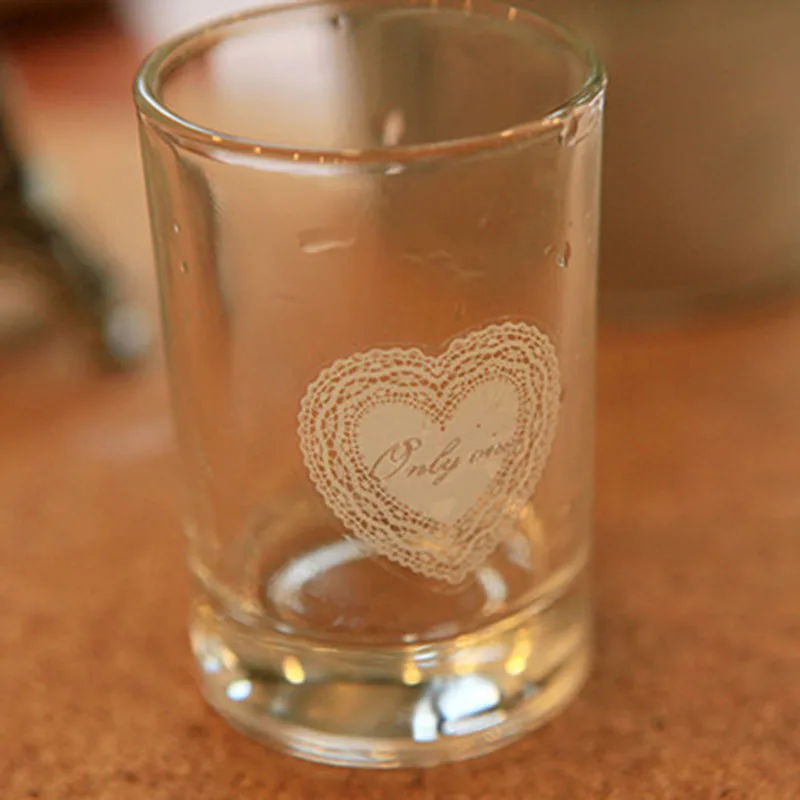 Корейские канцелярские прозрачные наклейки Романтический Кружевной принт/форма