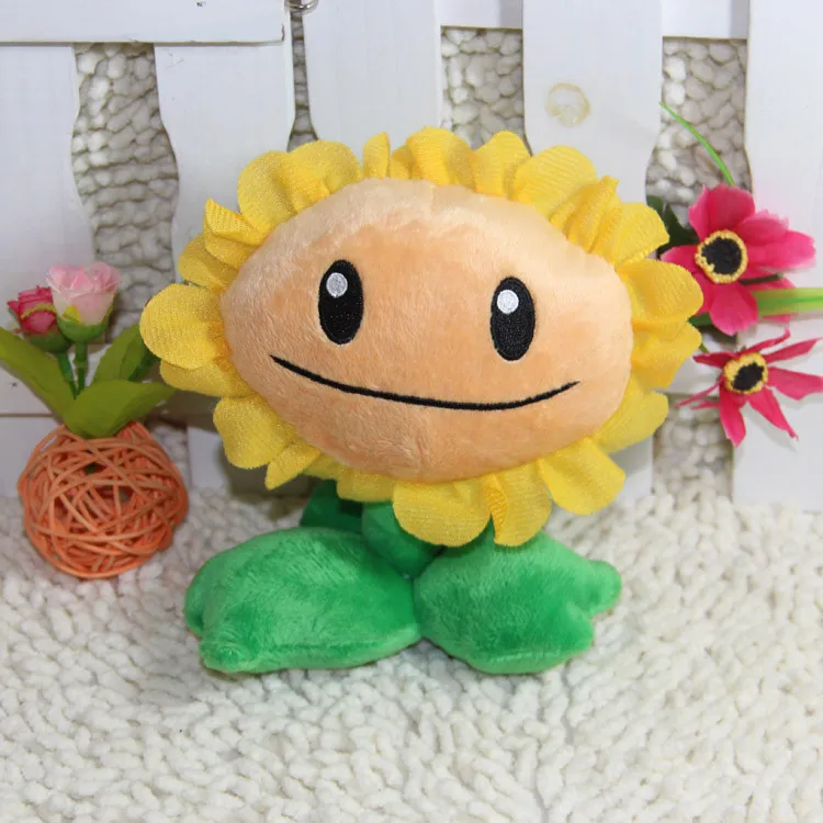 Style 1 SunFlower 1 шт. Растения против Зомби Плюшевые игрушки 13-20 см Растения против Зомби PVZ Растения Мягкие плюшевые игрушки кукла игра фигурка игрушка для детей - Цвет: Style 1 SunFlower