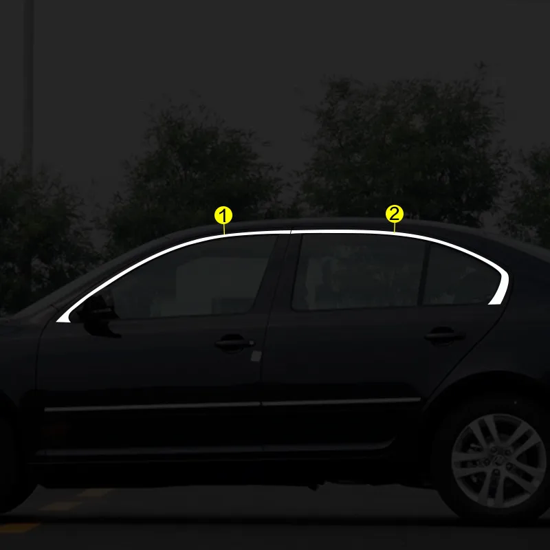 304 отделка окна автомобиля из нержавеющей стали для Skoda Octavia A5 Sedan 2007 2008 2009 2010 2011 2012