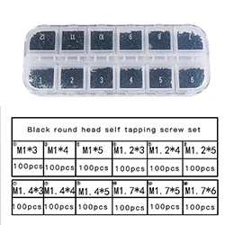 

Микро винты для очков круглой головкой самонарезающие электронный маленький шурупов для ногтей комплект ПК болтов и гаек 1200 шт./компл. M1 M1.2 M1.4 M1.7 home improvement