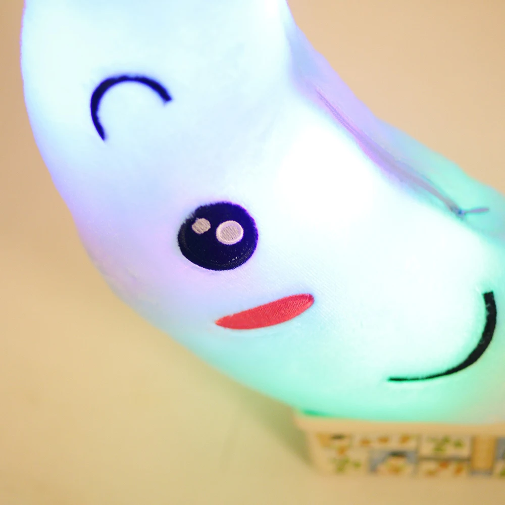 Новые музыкальные Красочный Светодиодный светильник Луна подушка милый сон Led