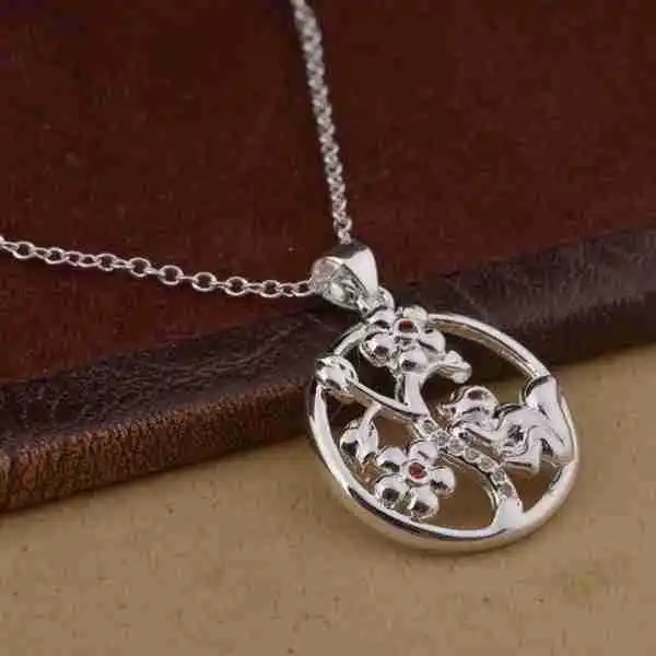 Оптовая продажа посеребренные модные ювелирные цепочки ожерелье кулон WN