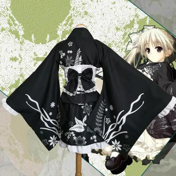 Японский костюм Yosuga no Sora маскарадный Kasugano кимоно платья для девочек милое платье