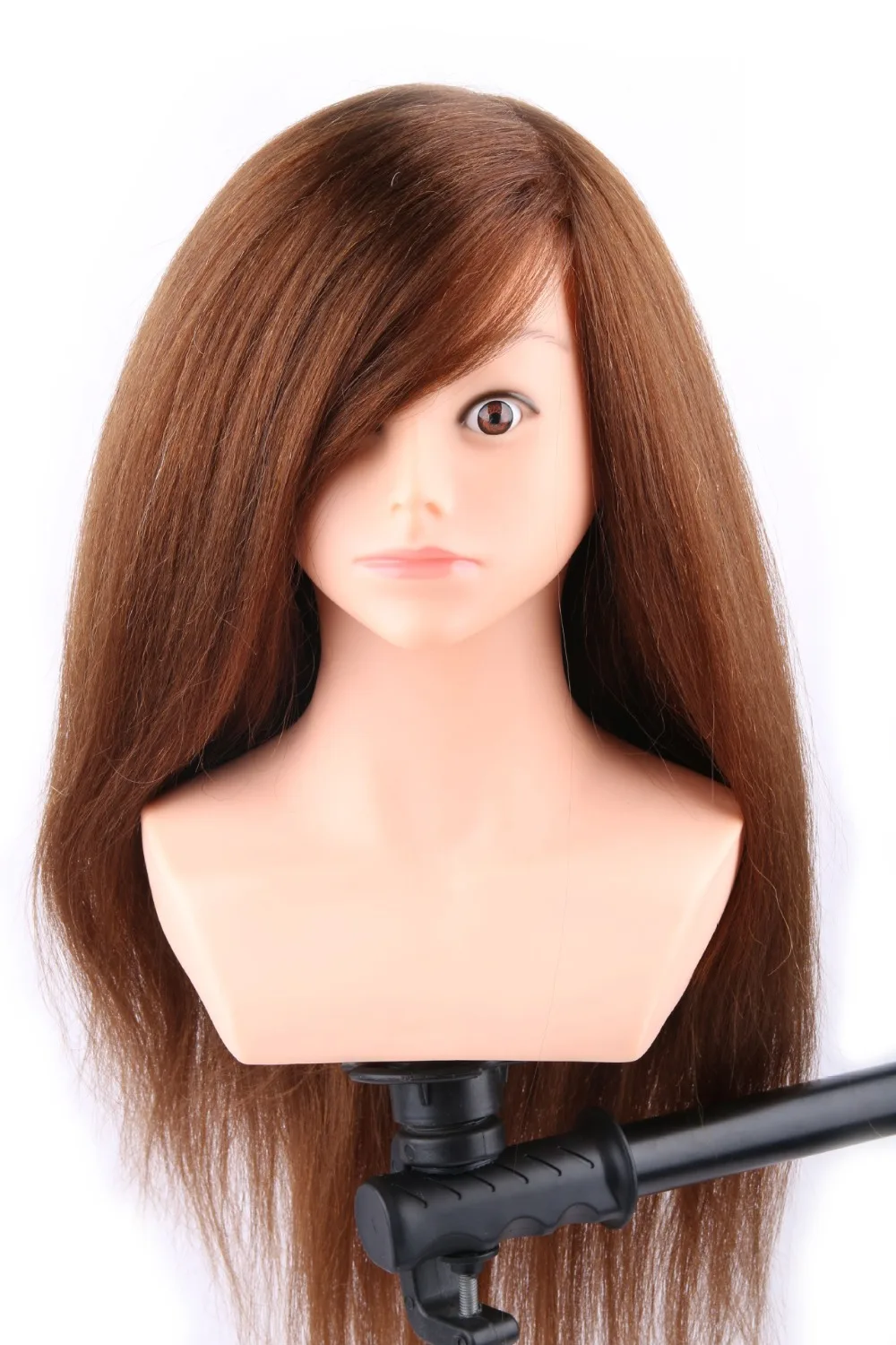 

emale 26" 100 Real Human Hair Practice Training Mannequin Head With Shoulder Master Hairdressing Manikin Cosmetology Doll Dummy