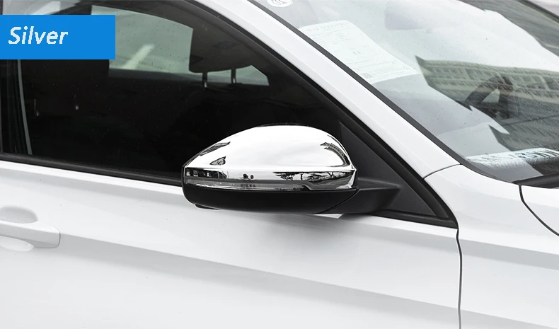 Silver Автомобильная боковая зеркальная крышка крышки автомобиля заднего вида боковое стекло зеркала накладка рамка для Volkswagen VW Jetta MK7 - Цвет: Silver