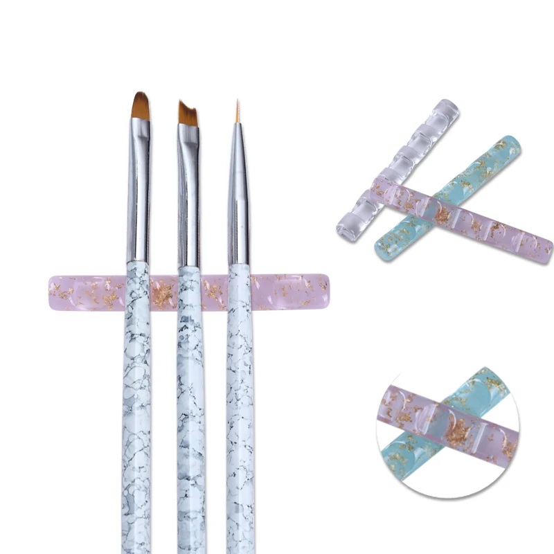 1 шт. акриловый 5 Маникюр для ногтей сетка кистей стойка ручек цветной УФ гель