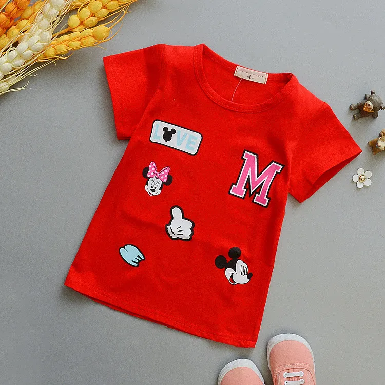 Детские летние хлопковые футболки для маленьких девочек новая модная футболка с
