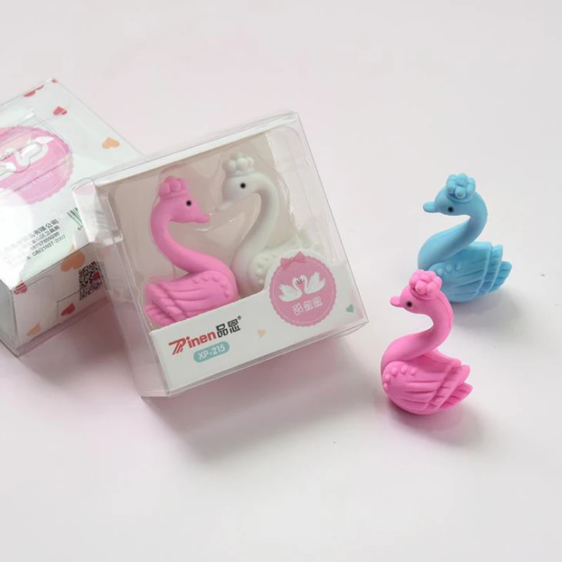 2 шт./упак. Мультяшные мини милые животные Любовь Лебедь моделирование пара
