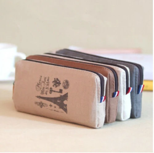 2017 Retro towers linen pencil bag Paris style cases stationery material escolar students office supplies H0016A | Канцтовары для