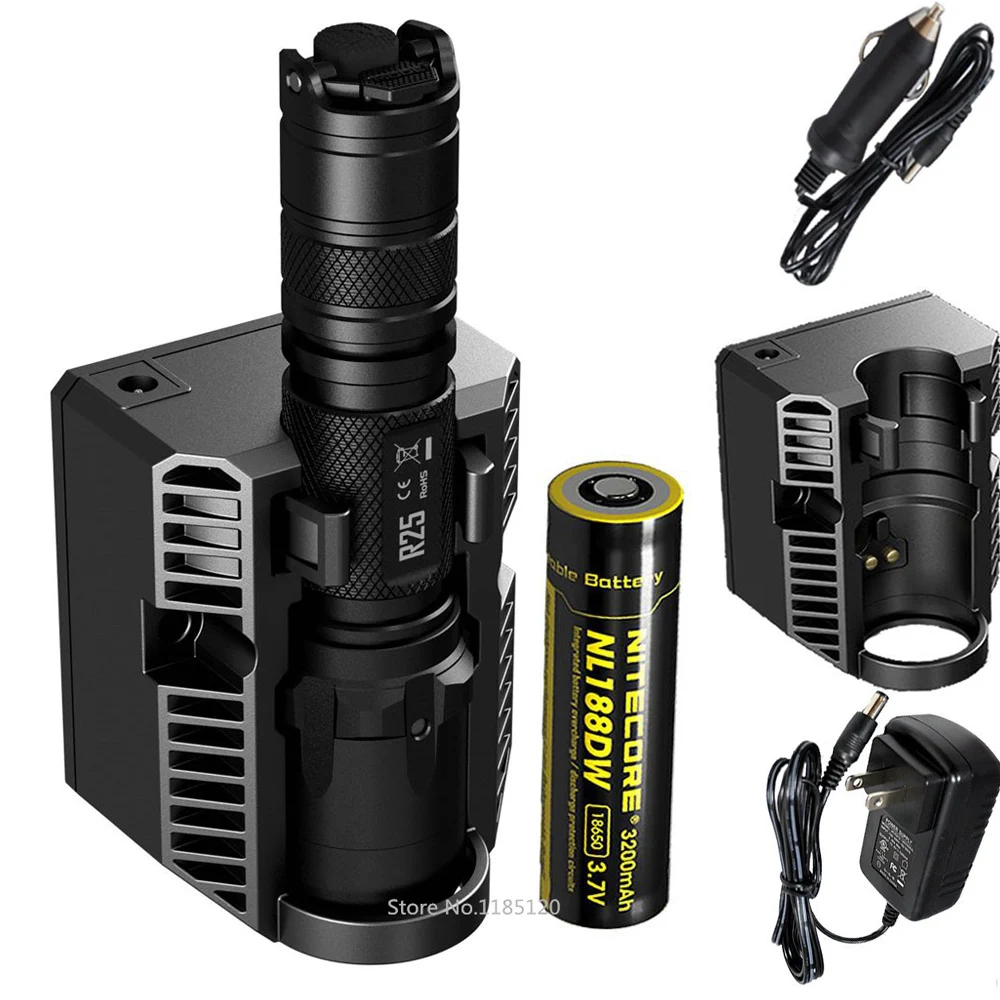 Тактический фонарь NITECORE R25 CREE дальность луча 800 люмен 321 м для улицы с зарядным