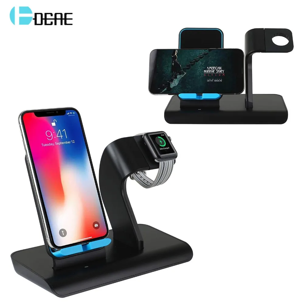 DCAE Быстрая Зарядка Док станция USB подставка держатель для Apple Watch 4 3 2 1 10 Вт Qi