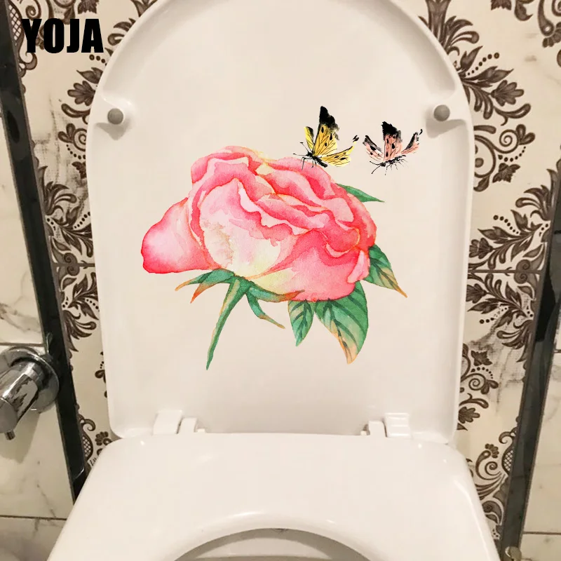 YOJA 21.5X20.5CM Летающий цветок бабочки классический настенный стикер для спальни