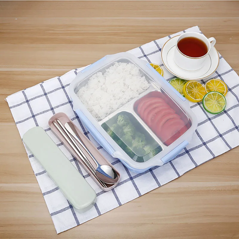 304 Stainless Steel Lunch Box Large-capacity Microwave Heating Portable Dinne Food Containers For Picnic Office School | Дом и сад