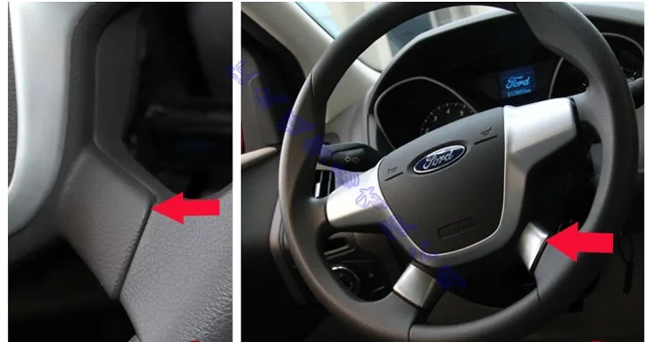Хромированная панель на руль для Ford Kuga Escape 2013 2014 2015 2016 АБС-пластик ободок отделка
