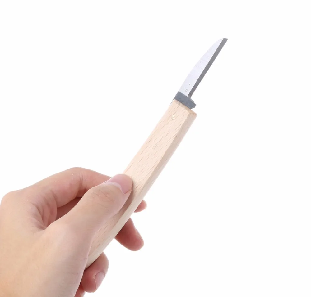 18 см нож из бука ручка бананового типа резьба по дереву инструмент сделай