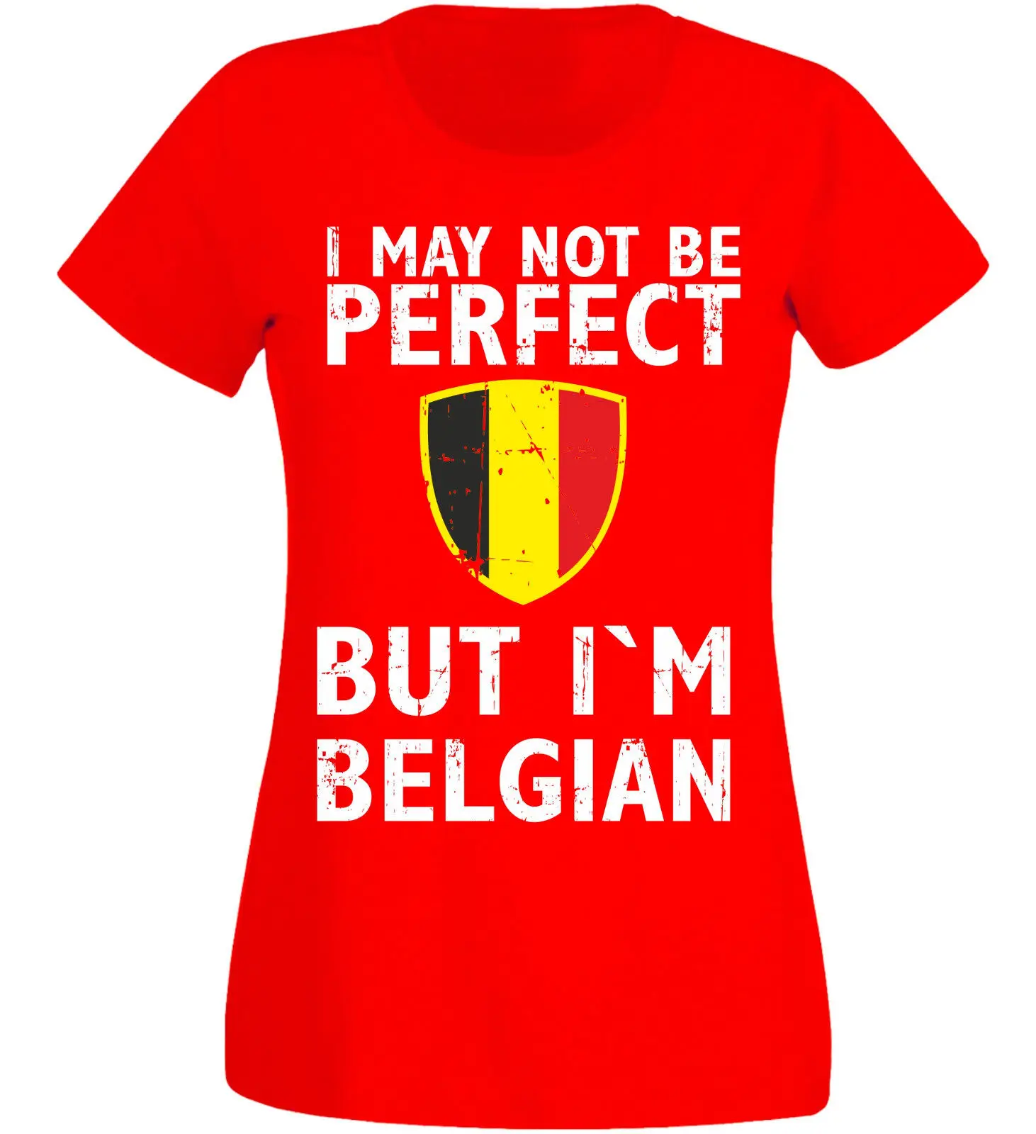 Модные женские футболки футболка с круглым вырезом Бельгийская WoWomen's Footballer