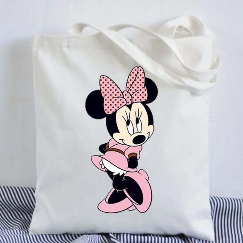Disney Микки Маус мультфильм плюшевая женская сумка на плечо женская модная парусиновая Сумочка девушка подарок сумка шоппинг