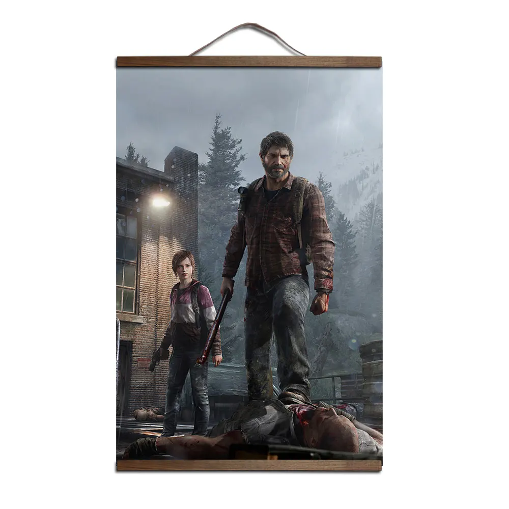 Последний из нас игровой плакат Элли Джоэль плакат для HD Холст плакат украшение живопись с твердой древесины подвесной свиток - Цвет: 5