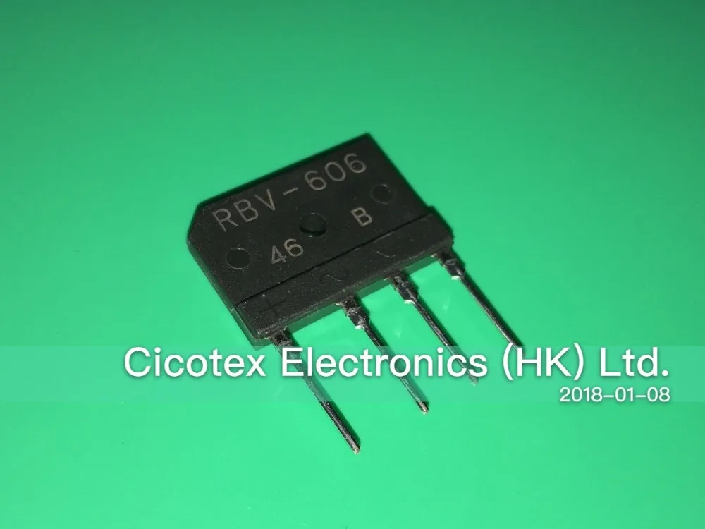 

10 шт./лот RBV-606 ZIP-4 мостовых диода RBV606 RBV 606