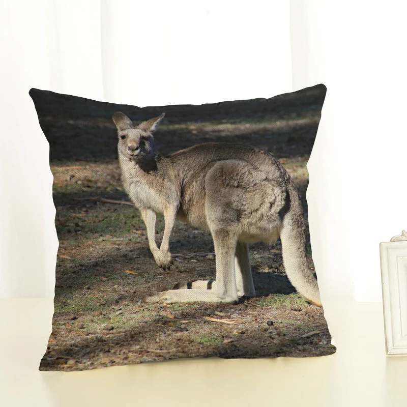 Hello HD кенгуру наволочка из хлопка и льна бросок домашний Свадебный чехол для