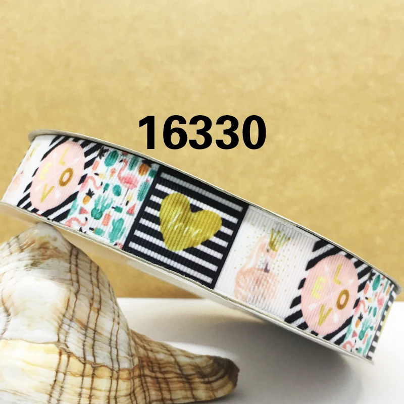 Бесплатная доставка 50 ярдов мультфильм печатных grosgrain ленты 16418 | Дом и сад