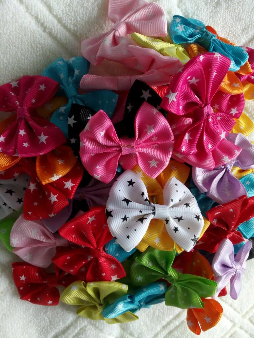 DIY  Hair Bows Without Clip  Mixed Color Mix Style Randomly ribbon bow tie girls clothes accessories 500pcs/lot